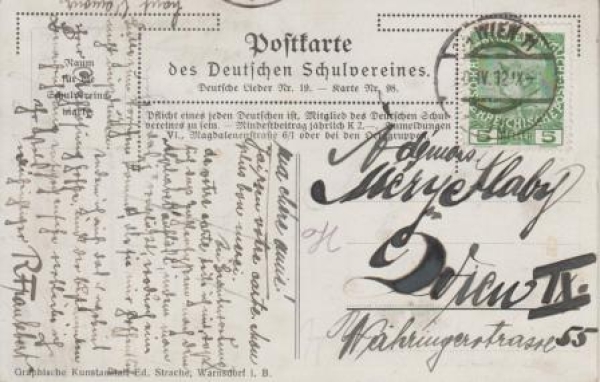 Svaz německých škol 1912 95 002 A ● Písně